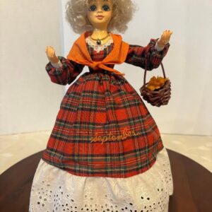 Vintage Brinn Collectible Edition Korea Wind Up Musical Doll "September"