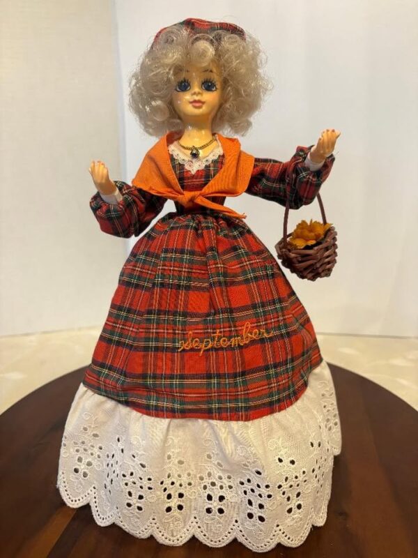 Vintage Brinn Collectible Edition Korea Wind Up Musical Doll "September"