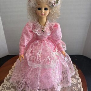 Brinn's 1988 Rotating Musical Calendar "May" Porcelain Doll Rose Garden 13" Vintage
