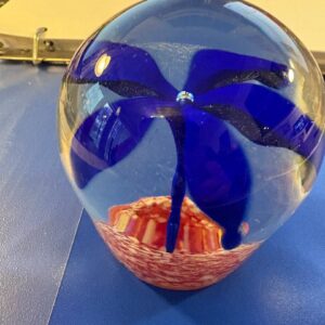 colbalt-blue-glass-blown-paperweight