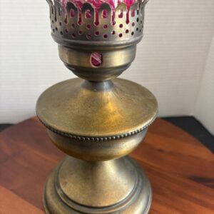 Vintage Brass Table Lamp Made into a Candlestick 9 1/2" Tall