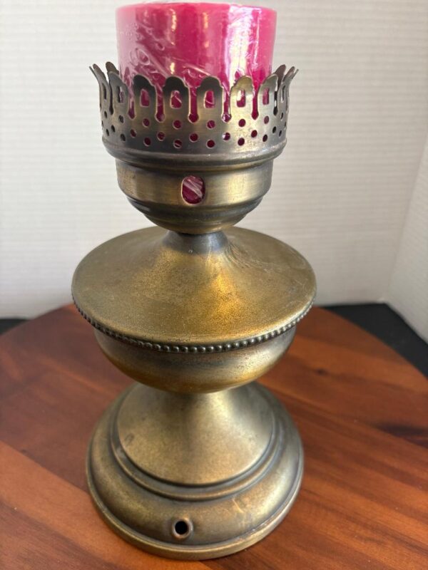 Vintage Brass Table Lamp Made into a Candlestick 9 1/2" Tall