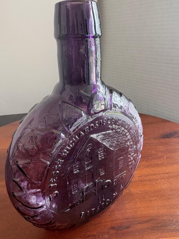 Vintage Clevenger Brothers Purple Glass Bottle from 1984 - Image 3