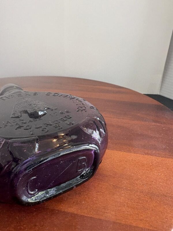 Vintage Clevenger Brothers Purple Glass Bottle from 1984