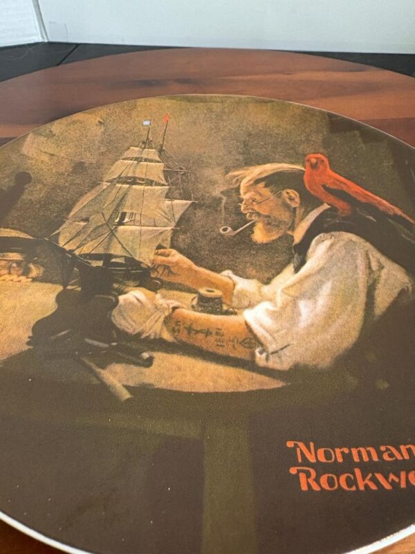 VINTAGE Norman Rockwell "The Ship Builder" Knowles Collectible Plate 1980