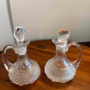 Vintage Oil and Vinegar Cruet Set Glass