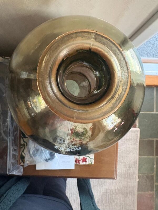 Large Recycled Glass Smoke Brown Bottle/Vase from Spain - Image 3