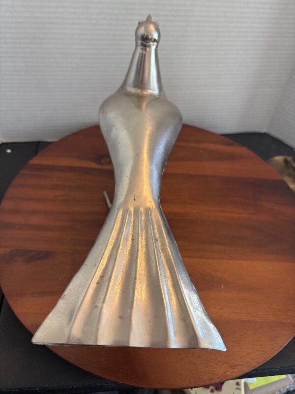 Pottery Barn Metal Bird Figurine Hand Crafted Ocean Beach Nature Decor India - Image 3