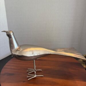Pottery Barn Metal Bird Figurine Hand Crafted Ocean Beach Nature Decor India