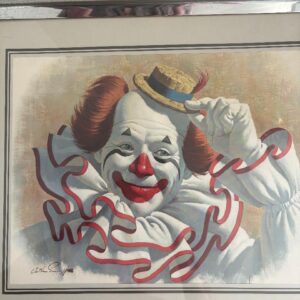 Arthur Sarnoff Vintage 20"X16" Clown Picture Professionally Matted and Framed