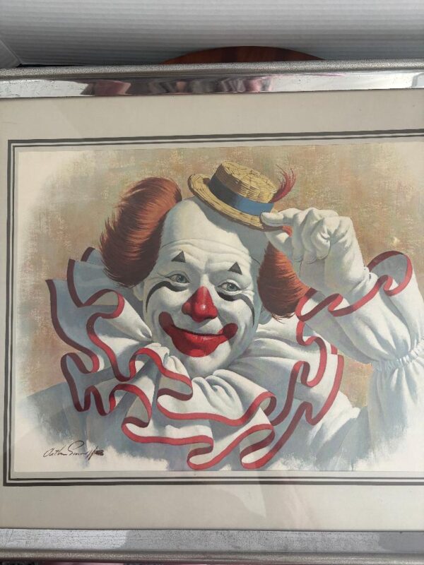Arthur Sarnoff Vintage 20"X16" Clown Picture Professionally Matted and Framed