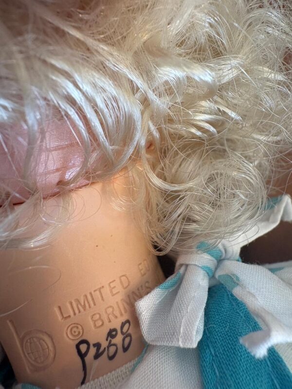 Brinn's 1986 Clown Blue Polka Dots Collectible Doll - Image 3