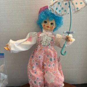 Vintage BRINNS 1986 April Showers Calendar Girl Clown