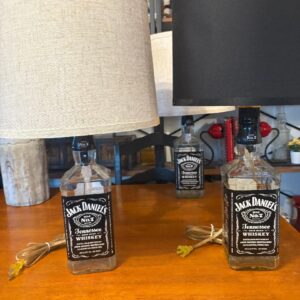 Large Jack Daniels Bottle Lamp With 3 Lighting Options. $70 Each
