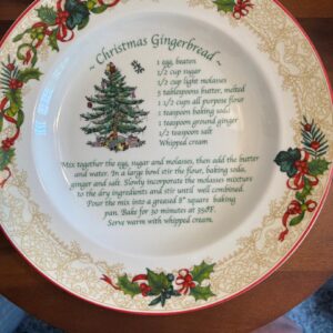 Spode Christmas Gingerbread Recipe Plate
