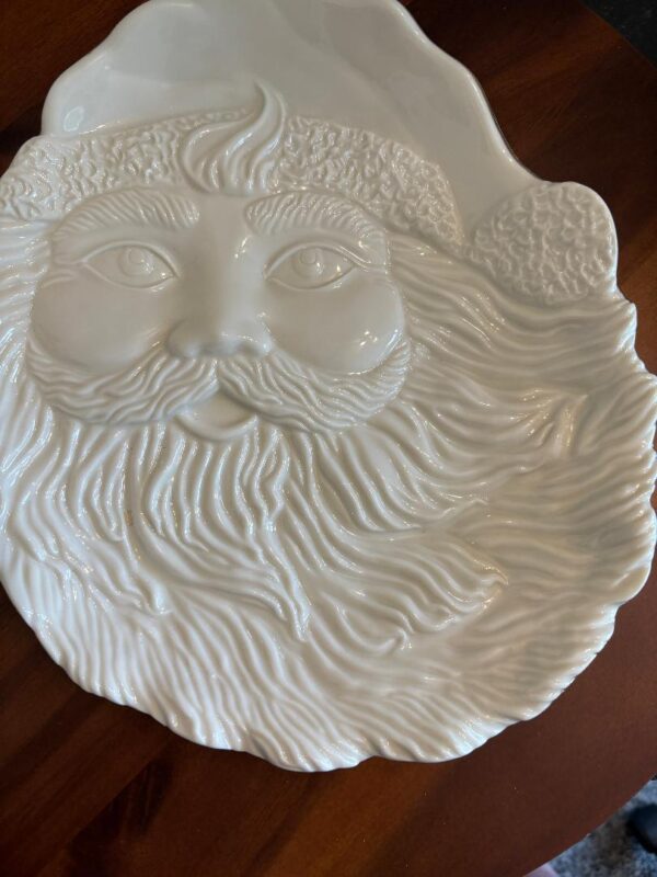 Mikasa Christmas Serving Plate China Santa Claus Cookie Plate Dish
