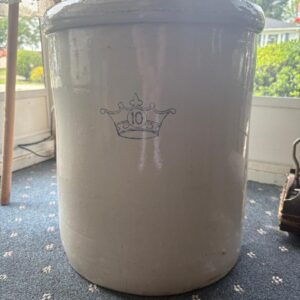 Vintage Robinson Ransbottom10 Gallon Blue Crown Crock Stoneware