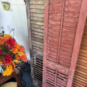 2-vintage-chippy-barn-red-paint-beach-plantation-shutters-14-1-4-x-54-3-4
