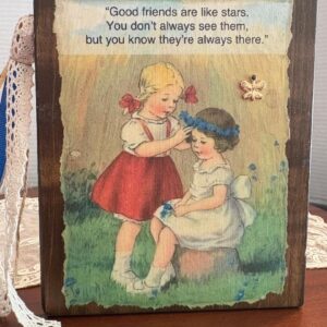 homemade-plaque-beautiful-little-girls-with-ribbon-and-charm-5-5-x-6-5