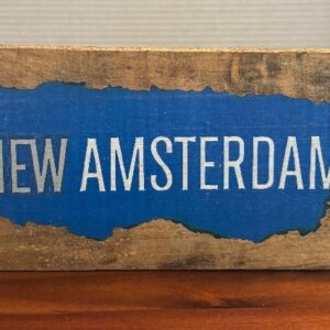 New Amsterdam Vodka Sign Reclaimed Wood 13.5" x 5.5"