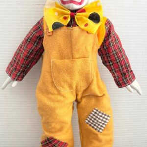 Vintage Heritage Porcelain Musical Wind Up Hobo Clown Doll