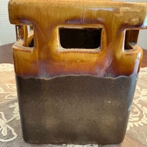 vintage-ceramic-brown-tealight-or-votive-candle-holder-3-x-4
