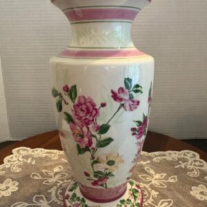 vintage-laura-ashley-home-ceramic-vase-9-5-cream-pink-flowers