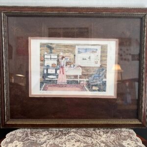 Rare H. Downing Hunter Signed Print, "Suga Plums" Framed and Matted15.5" x 12.5"